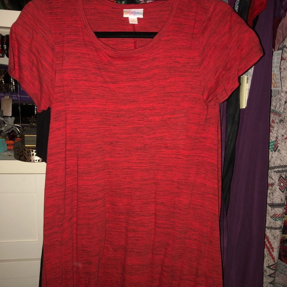 Lularoe heathered red Carly XXS bnwot